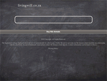 Tablet Screenshot of livingwill.co.za